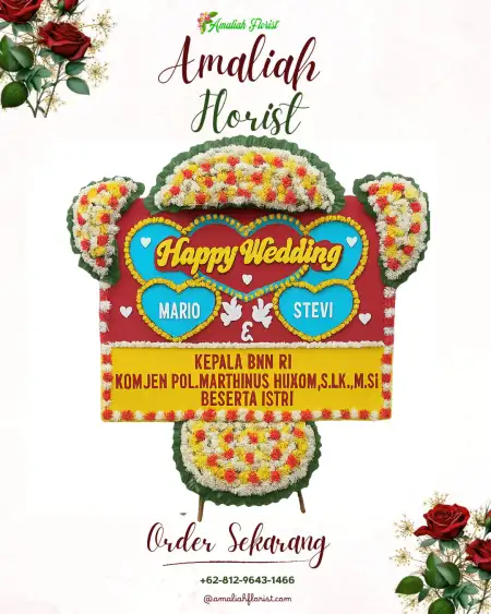 Papan Bunga Pernikahan Togogan